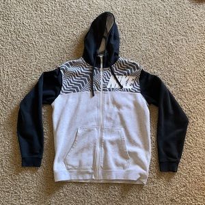 Nike Jacket White & Black with hoodie